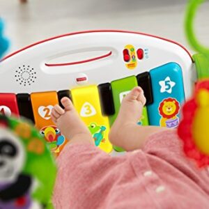 Fisher-Price Baby Gym & Activity Mat, Deluxe Kick & Play Piano Gym with Musical Toys, Lights & Smart Stages Learning