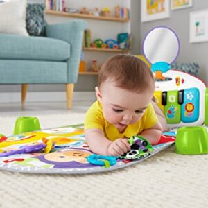 Fisher-Price Baby Gym & Activity Mat, Deluxe Kick & Play Piano Gym with Musical Toys, Lights & Smart Stages Learning