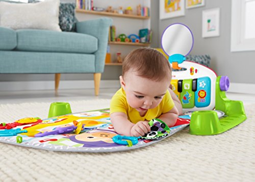 Fisher-Price Baby Gym & Activity Mat, Deluxe Kick & Play Piano Gym with Musical Toys, Lights & Smart Stages Learning