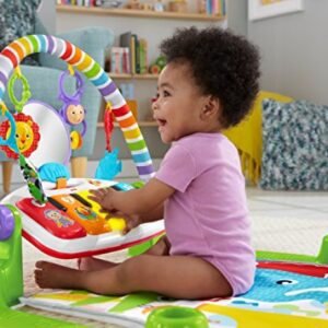 Fisher-Price Baby Gym & Activity Mat, Deluxe Kick & Play Piano Gym with Musical Toys, Lights & Smart Stages Learning