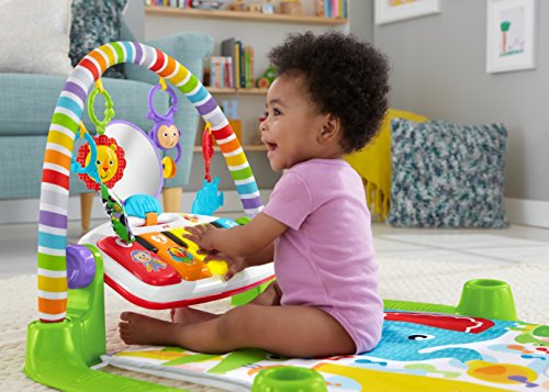 Fisher-Price Baby Gym & Activity Mat, Deluxe Kick & Play Piano Gym with Musical Toys, Lights & Smart Stages Learning