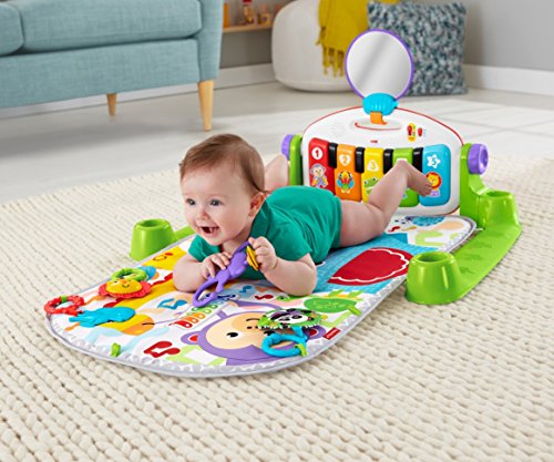 Fisher-Price Baby Gym & Activity Mat, Deluxe Kick & Play Piano Gym with Musical Toys, Lights & Smart Stages Learning