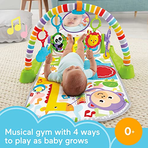 Fisher-Price Baby Gym & Activity Mat, Deluxe Kick & Play Piano Gym with Musical Toys, Lights & Smart Stages Learning