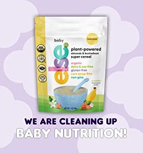 Else Nutrition Super Cereal For Babies 6 mo+, Made With Real Whole Plants for a Nutritionally Balanced meal, with gluten free carbs and plant protein (Original, Single)