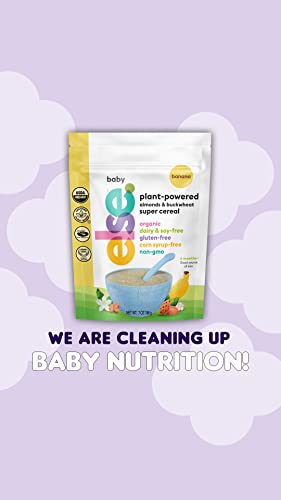 Else Nutrition Super Cereal For Babies 6 mo+, Made With Real Whole Plants for a Nutritionally Balanced meal, with gluten free carbs and plant protein (Original, Single)