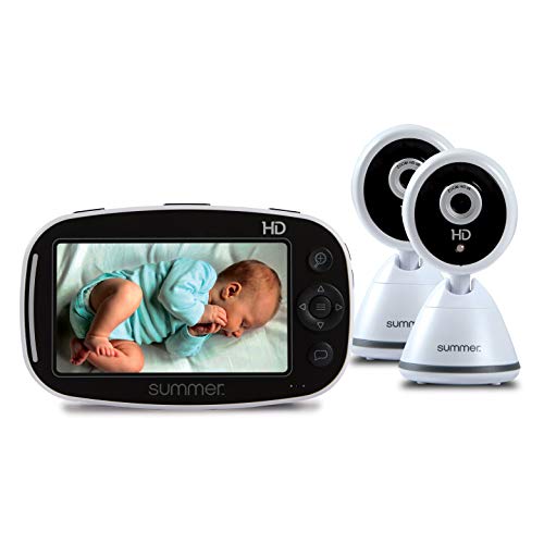 Summer Baby Pixel Zoom HD Duo 5.0” Video Baby Monitor (2 Cameras) – High Definition Baby Monitor with Clearer, Nighttime Views, SleepZone Boundary Alerts and Remote Camera Steering