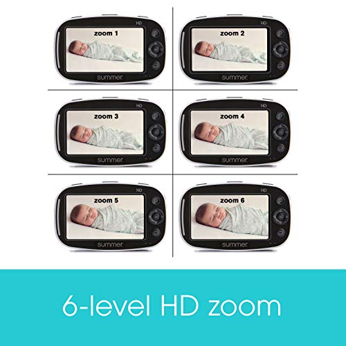 Summer Baby Pixel Zoom HD Duo 5.0” Video Baby Monitor (2 Cameras) – High Definition Baby Monitor with Clearer, Nighttime Views, SleepZone Boundary Alerts and Remote Camera Steering