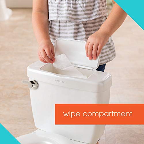 Summer Infant My Size Potty, White - Realistic Potty Training Toilet Looks and Feels Like an Adult Toilet - Easy to Empty and Clean