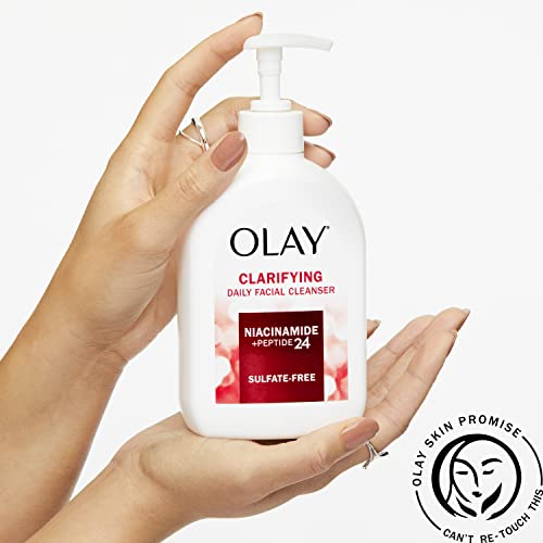 Olay Niacinamide + Peptide 24 Face Wash, Clarifying, Sulfate-Free, 16 oz