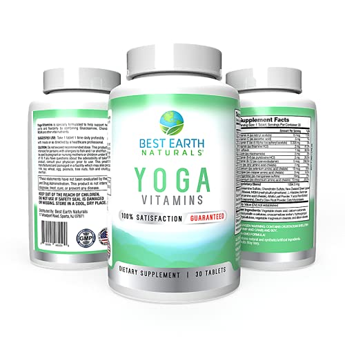 Best Earth Naturals Yoga Vitamins - Flexibility Supplement to Help Increase Movement, Flexibility, Stretching, Mobility, Joint Stiffness and More
