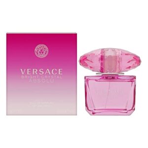 versace bright crystal absolu eau de parfum spray for women, 3 ounce
