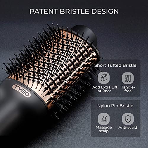 Hair Dryer Brush - TYMO Ionic Blow Dryer Brush & Volumizer, Professional One-Step Hot Air Brush with Enhanced Titanium Barrel, Hair Dryer And Styler in One