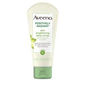 aveeno positively radiant skin brightening exfoliating daily facial scrub ,2.0 oz
