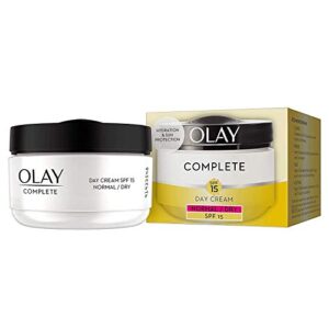 olay essentials complete care day cream spf 15 for normal and dry skin, 1.7 ounce