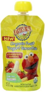 earth’s best sesame street fruit yogurt smoothies – strawberry banana – 4.2 oz – 6 pk