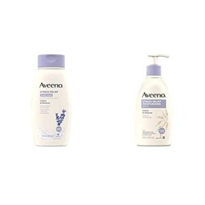 aveeno body wash & moisturizer, lavender, 18 fl oz