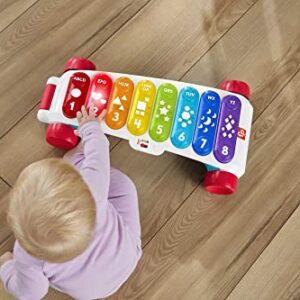 Fisher-Price Baby To Toddler Learning Toy Giant Light-Up Xylophone Pull-Along With Music & Phrases For Ages 9+ Months