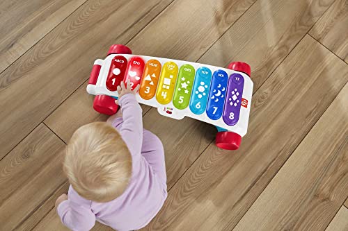 Fisher-Price Baby To Toddler Learning Toy Giant Light-Up Xylophone Pull-Along With Music & Phrases For Ages 9+ Months