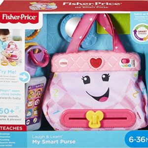 Fisher-Price Laugh & Learn Baby & Toddler Toy My Smart Purse Pretend Dress Up Set With Lights & Learning Songs For Ages 6+ Months