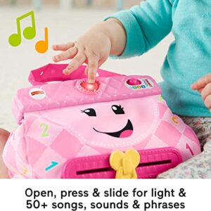 Fisher-Price Laugh & Learn Baby & Toddler Toy My Smart Purse Pretend Dress Up Set With Lights & Learning Songs For Ages 6+ Months