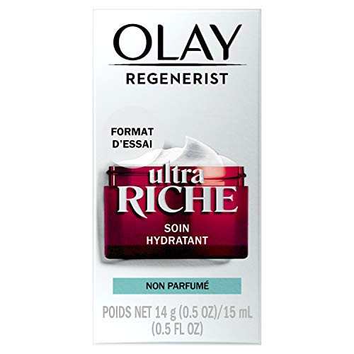 Olay New Regenerist Ultra Rich Face Moisturizer, Fragrance-Free, Trial Size, 0.5 oz