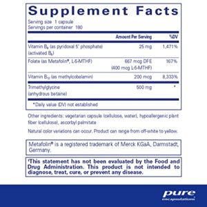 Pure Encapsulations Homocysteine Factors | Supplement to Support Normal Homocysteine Levels and Cardiovascular Health* | 180 Capsules