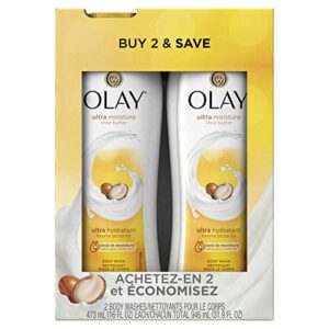 body wash for women by olay, body wash with shea butter – 16 fl oz- (pack of 2)