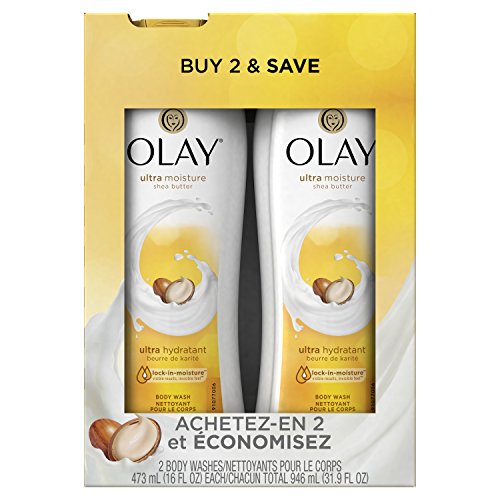 Body Wash for Women by Olay, Body Wash with Shea Butter - 16 Fl Oz- (Pack of 2)