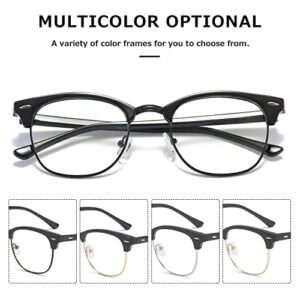 kimorn Blue Light Blocking Glasses Semi Rimless Eyewear For Women Men Blue Ray Filter Lens KS052