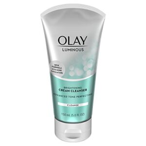 olay luminous brightening cream face cleanser, 5.0 fluid ounce packaging may vary