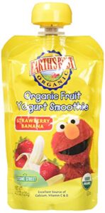 earth’s best sesame street fruit yogurt smoothies – strawberry banana – 4.2 oz – 6 pk