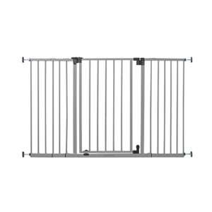 Summer Infant Secure Space Extra-Wide Safety Gate, 28.5 - 52 Inch Wide, for Doorways & Stairways, Auto-Close & Hold-Open, Grey, Slate