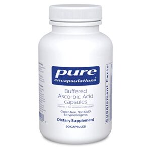 pure encapsulations buffered ascorbic acid capsules | vitamin c for sensitive individuals* | 90 capsules