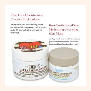 Kiehl's Mask & Moisturize Duo - Rare Earth Deep Pore Cleansing Masque and Ultra Facial Cream