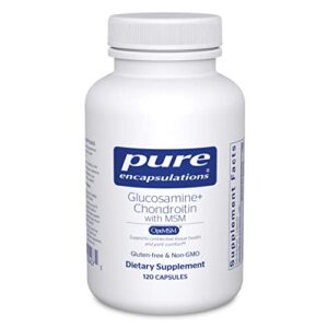 pure encapsulations glucosamine chondroitin with msm | supplement to support cartilage, connective tissue, and joint health* | 120 capsules