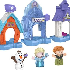 Disney Frozen Toddler Toys Little People Snowflake Village Playset With Anna Elsa & Olaf Figures For Ages 18+ Months