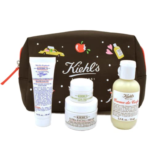 Kiehl's Ultra Hydrators 4 Piece Set - Creme De Corps 2.5 oz, Creamy Eye Treatment 0.25 oz, Ultra Facial Cream 0.95 oz, Ultimate Strength hand Salve 1 oz