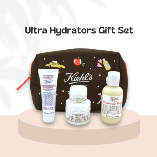 Kiehl's Ultra Hydrators 4 Piece Set - Creme De Corps 2.5 oz, Creamy Eye Treatment 0.25 oz, Ultra Facial Cream 0.95 oz, Ultimate Strength hand Salve 1 oz