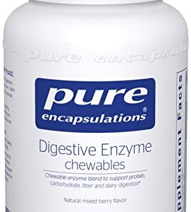 Pure Encapsulations Digestive Enzyme Chewables | Chewable Enzyme Blend to Support Protein, Carbohydrate, Fiber, and Dairy Digestion | 100 Chewable Tablets