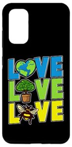 galaxy s20 earth love trees and nature love bees earth science case