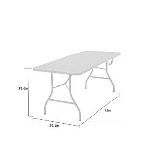 COSCO 6 ft. Fold-in-Half Banquet Table w/Handle, Gray