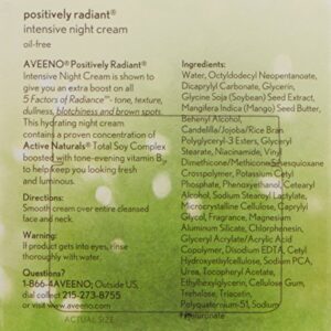 Aveeno Positively Radiant Intensive Night Cream, 1.7 Ounce