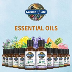 Garden of Life Essential Oil, Frankincense 0.5 fl oz (15 mL), USDA Organic & Pure, Clean, Undiluted & Non-GMO - for Diffuser, Aromatherapy, Meditation, Skincare - Calming, Uplifting, Soothing