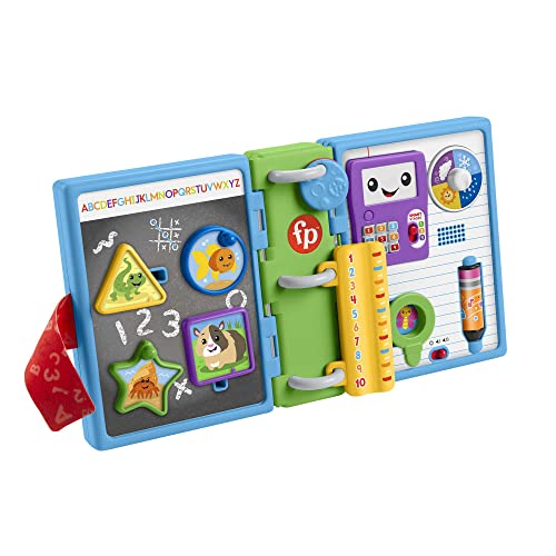 Fisher-Price Laugh & Learn Baby & Toddler Toy 123 Schoolbook with Lights & Smart Stages Learning Content for Ages 6+ Months