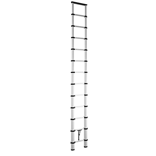 COSCO SmartClose Telescoping Aluminum Ladder with top Cap (300-lb Capacity, 12.5 ft. Ladder with 16 Ft. Max Reach)
