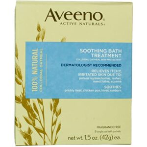 aveeno aveeno active naturals soothing bath treatment packets, 8 each (pack of 3)