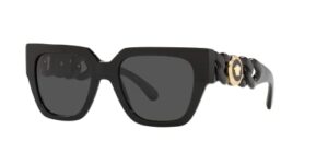 versace woman sunglasses black frame, dark grey lenses, 53mm