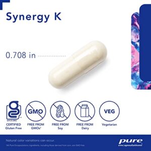 Pure Encapsulations Synergy K | Supplement with Vitamin K1, K2, and D3 to Support Bones, Blood Vessels, Vascular Elasticity, and Calcium Utilization* | 120 Capsules