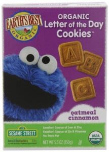 earth’s best organic letter of the day oatmeal cinnamon cookies – case of 6-5.3 oz.