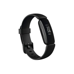 fitbit inspire 2 health & fitness tracker with a free 1-year fitbit premium trial, 24/7 heart rate, black/black, one size (s & l bands included)